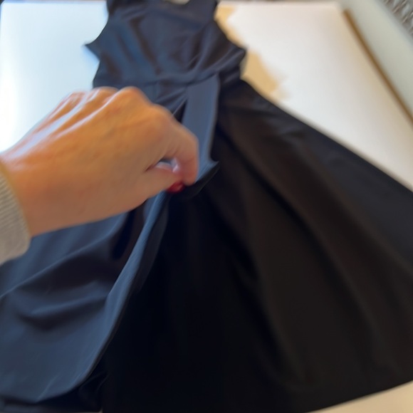 ASOS black dress size 2 sleeveless with criss cross design front w/ full skirt - Picture 12 of 12